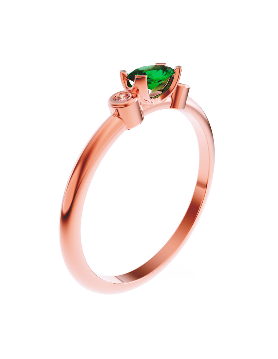ANILLO DE ORO CON CIRCONIA