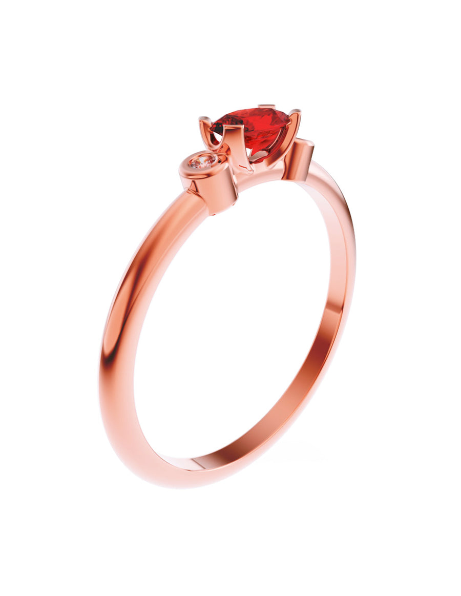 ANILLO DE ORO CON CIRCONIA
