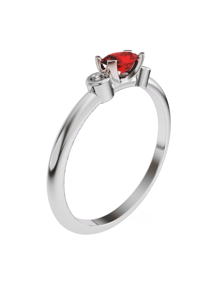 ANILLO DE ORO CON CIRCONIA