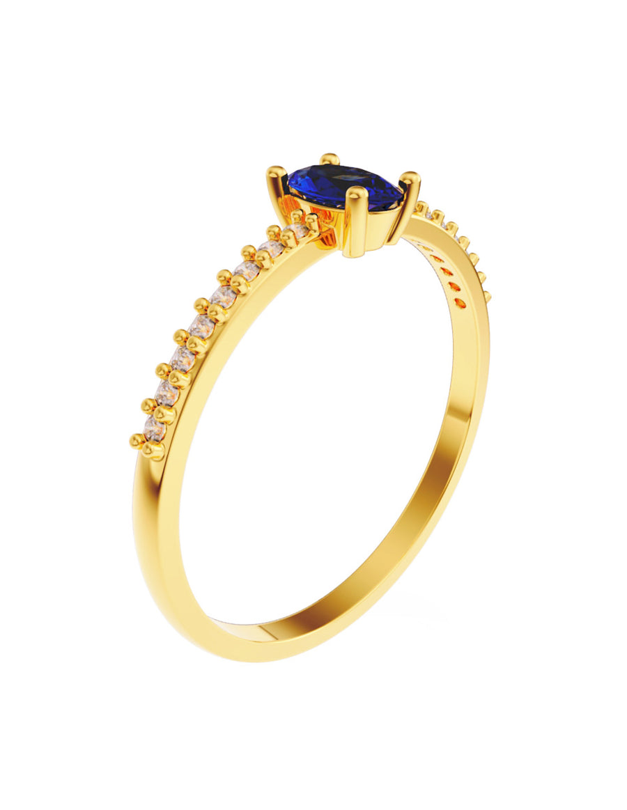 ANILLO DE ORO CON CIRCONIA