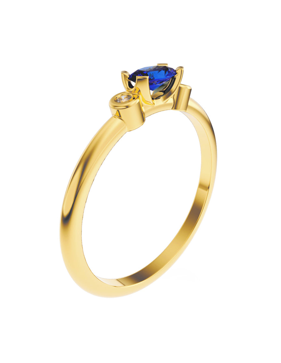 ANILLO DE ORO CON CIRCONIA