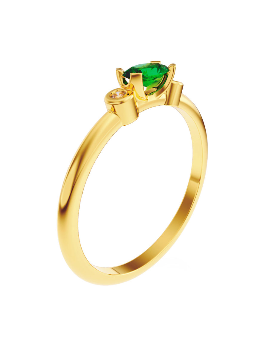ANILLO DE ORO CON CIRCONIA