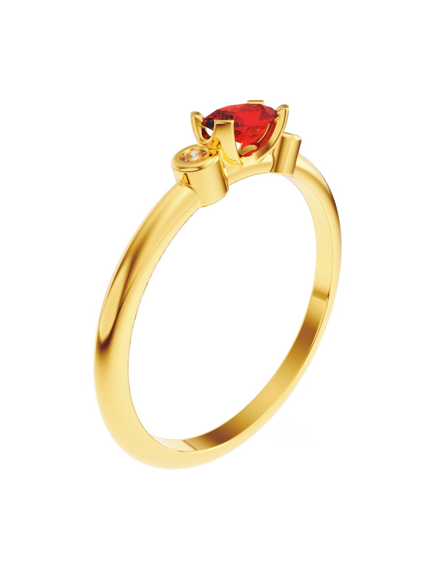 ANILLO DE ORO CON CIRCONIA