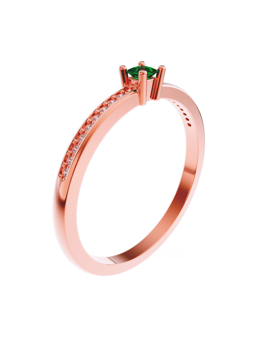 ANILLO DE ORO CON CIRCONIA