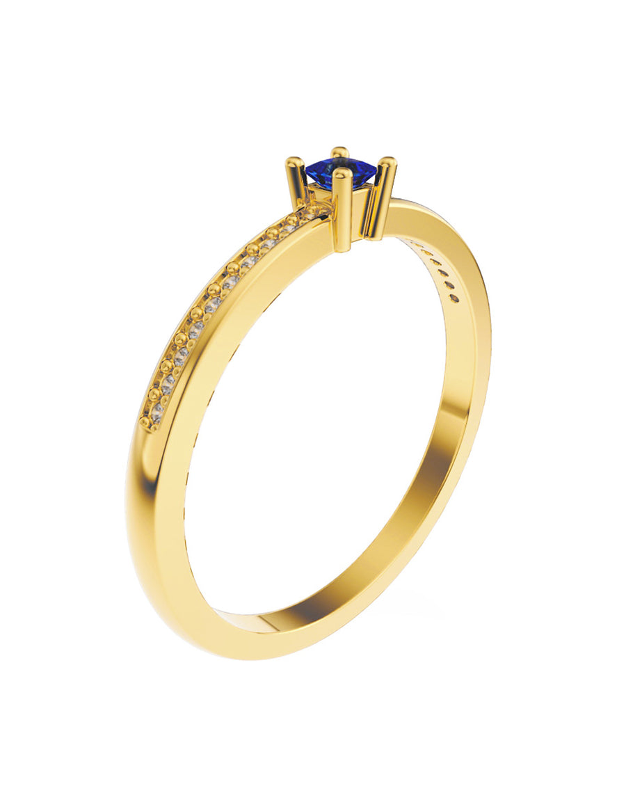 ANILLO DE ORO CON CIRCONIA