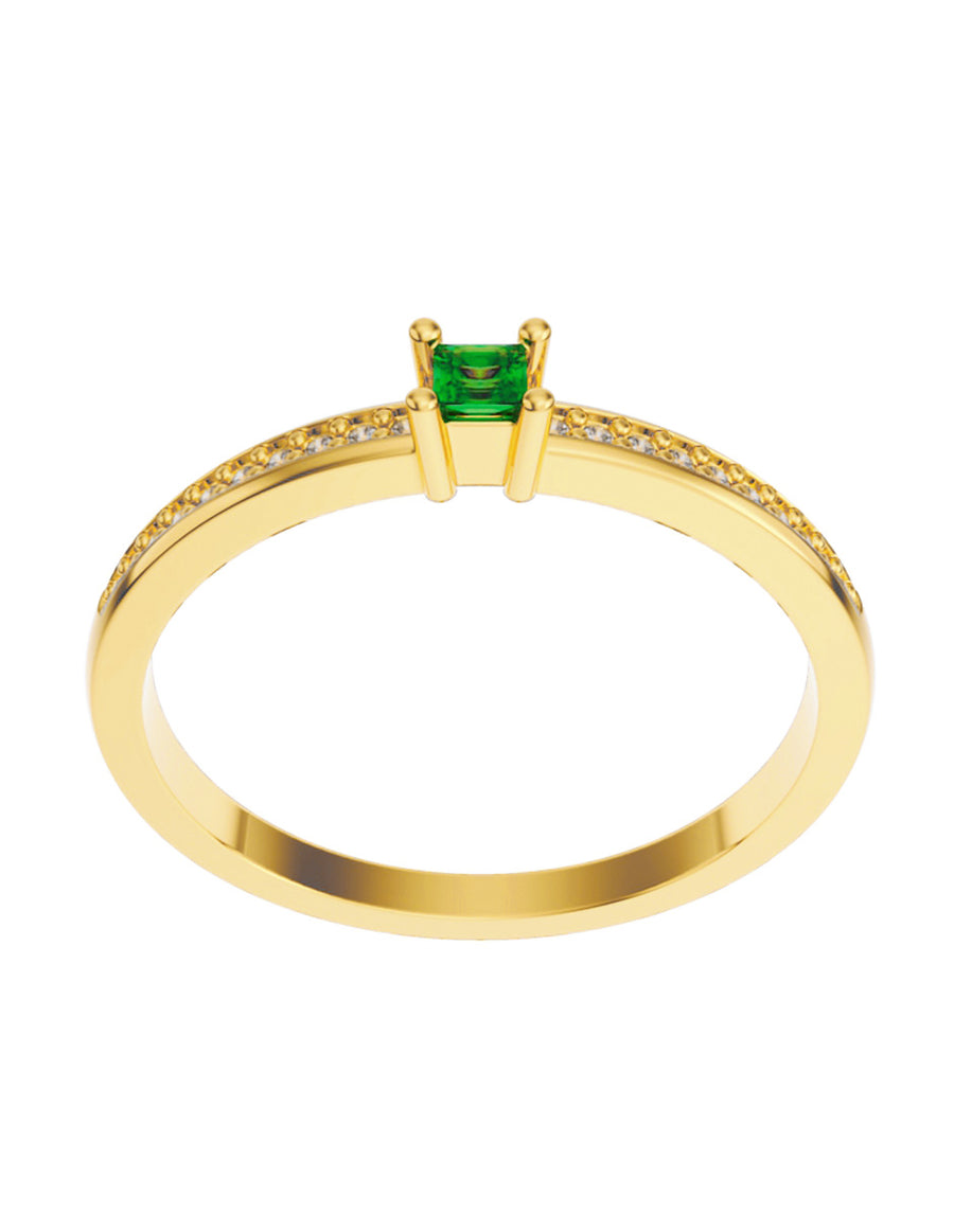 ANILLO DE ORO CON CIRCONIA