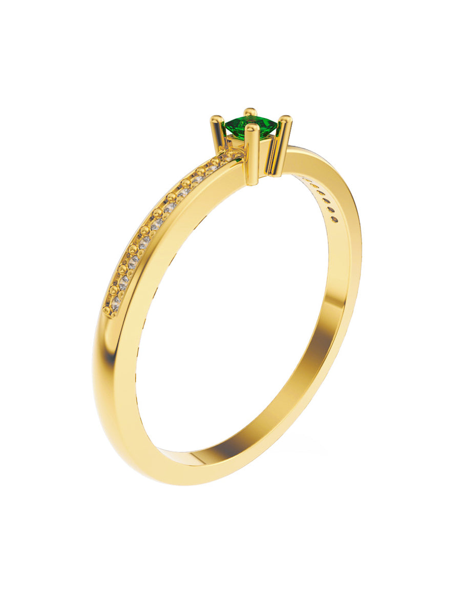 ANILLO DE ORO CON CIRCONIA