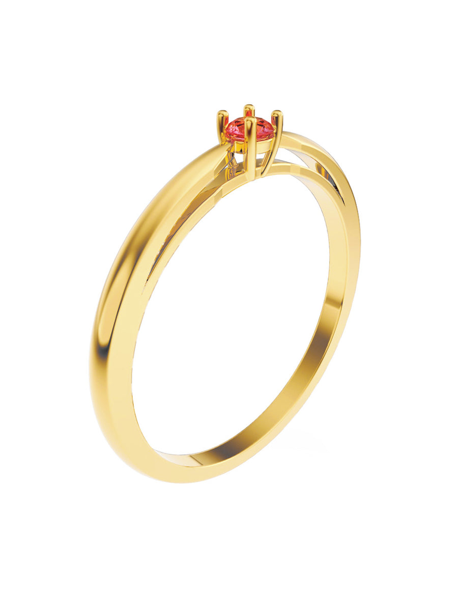 ANILLO DE ORO CON CIRCONIA