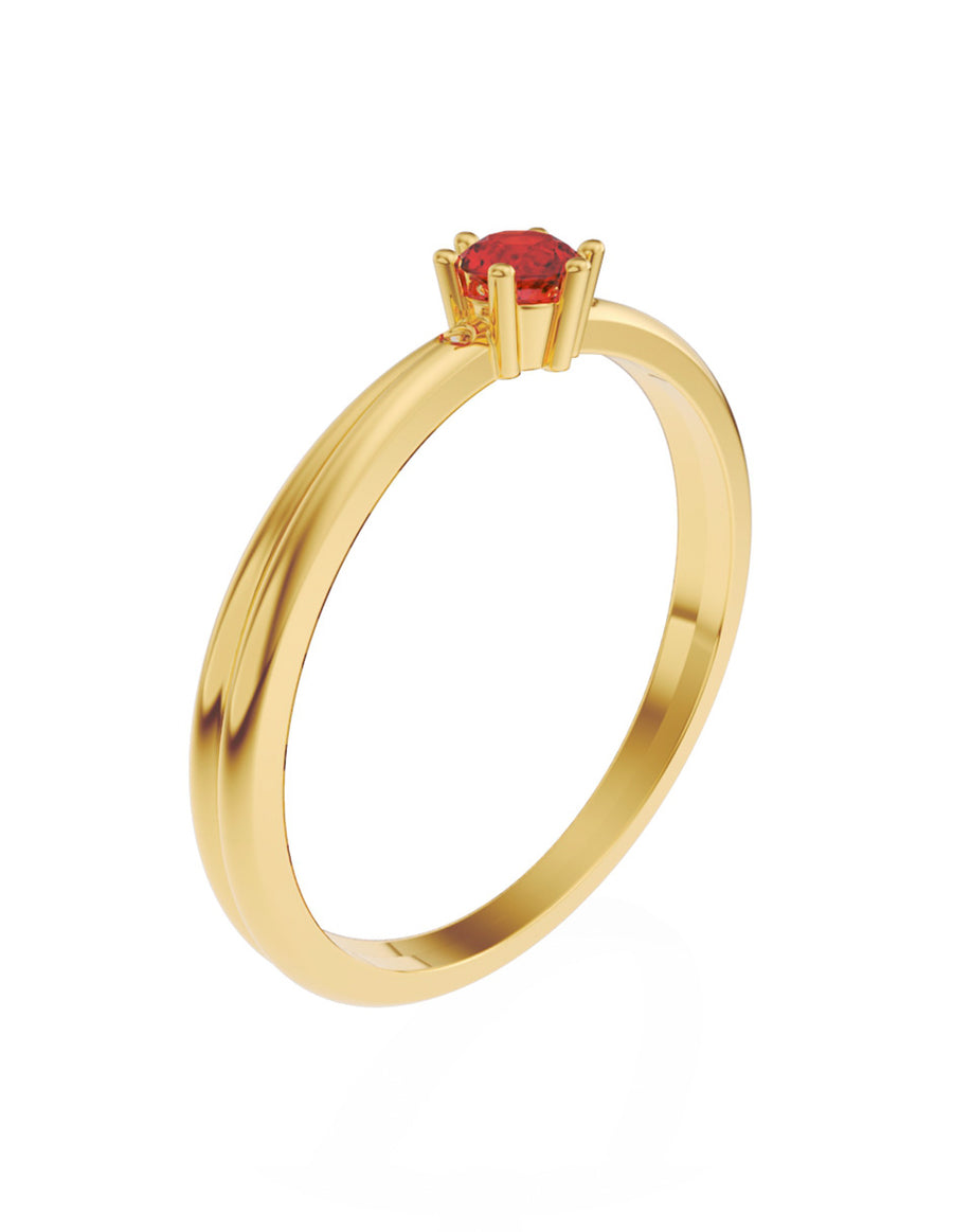 ANILLO DE ORO CON CIRCONIA