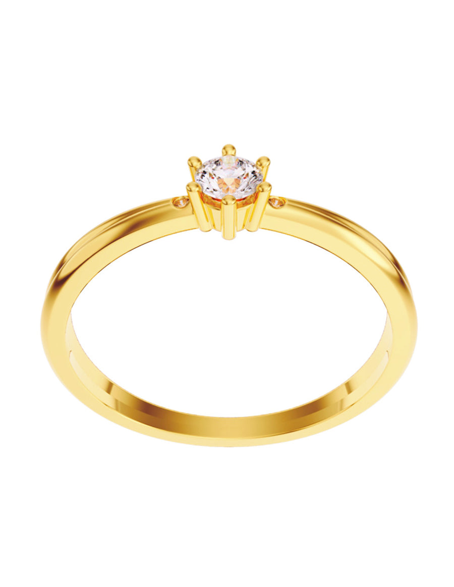 ANILLO DE ORO CON CIRCONIA