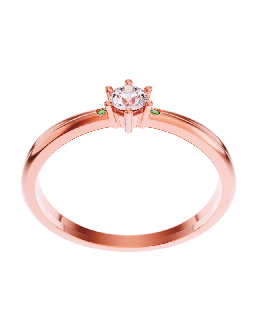 ANILLO DE ORO CON CIRCONIA