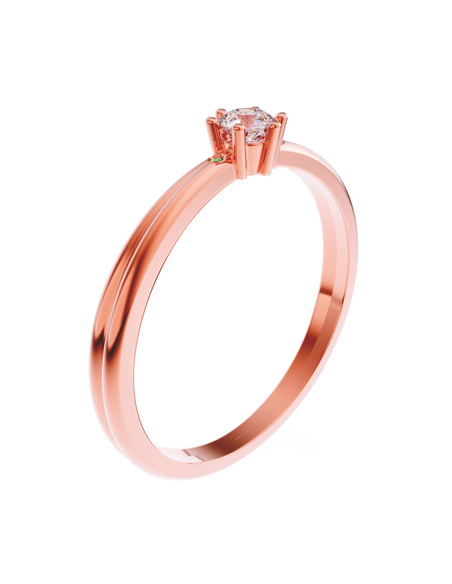 ANILLO DE ORO CON CIRCONIA