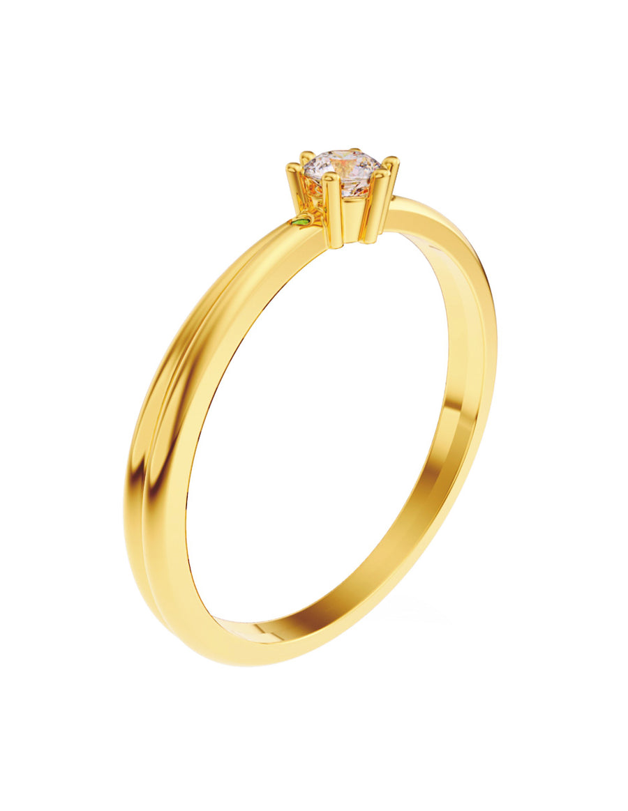ANILLO DE ORO CON CIRCONIA