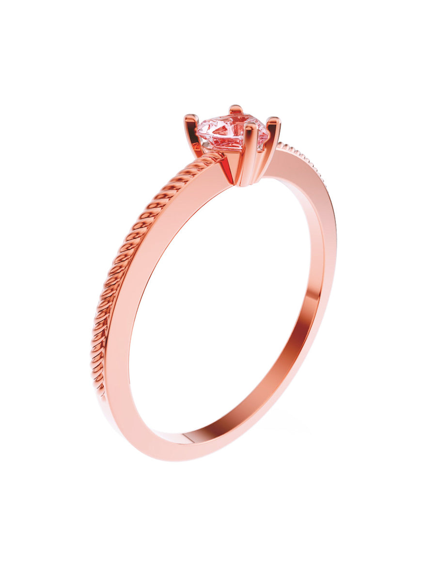 ANILLO DE ORO CON CIRCONIA