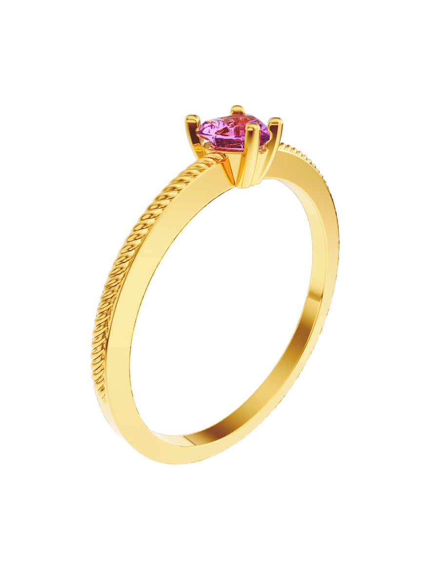 ANILLO DE ORO CON CIRCONIA