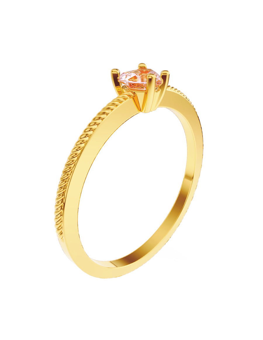 ANILLO DE ORO CON CIRCONIA