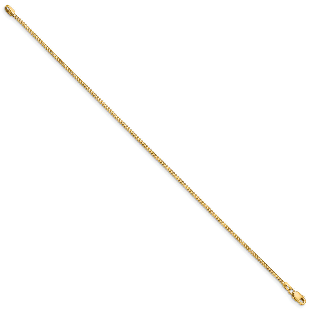 8-inch 14K Yellow Gold Franco Bracelet with Lobster Clasp