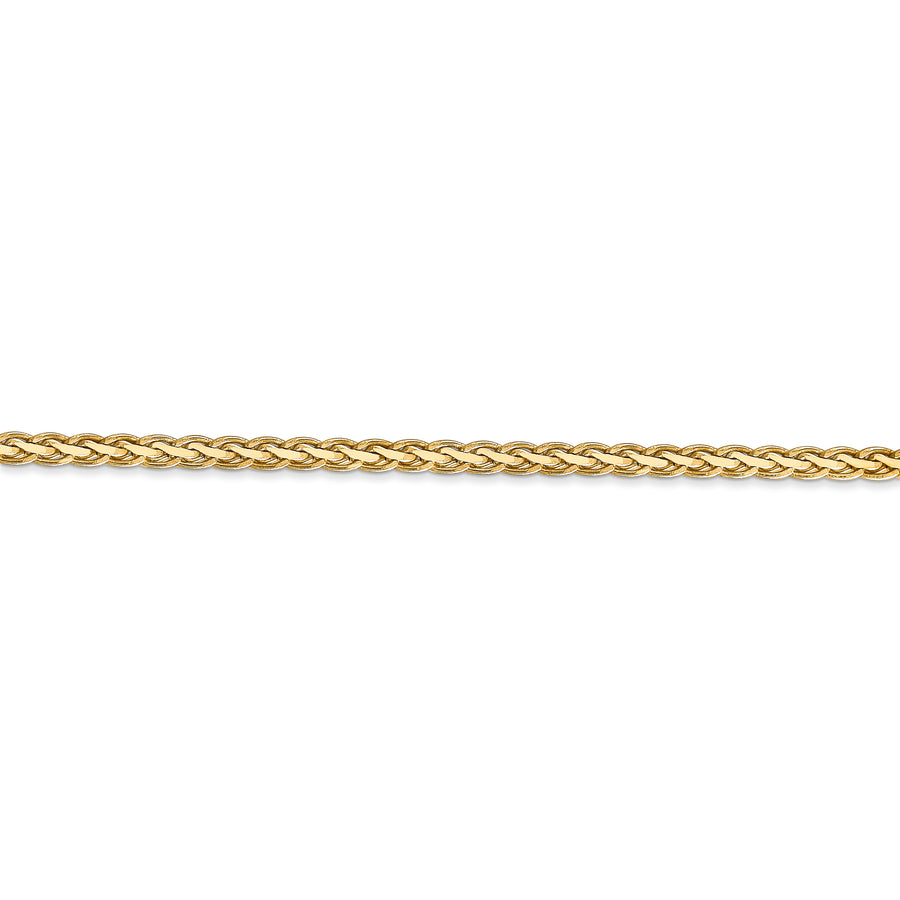 Cadena de trigo plana de 14k y 2,8 mm