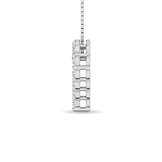 Diamante 1/4 Ct.Tw. Colgante de coraz‚àö‚â•n en oro blanco de 14 k