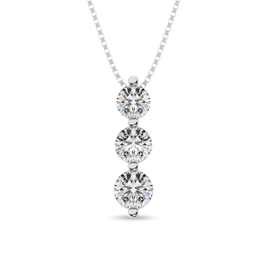 Diamond 1/2 Ct.Tw. Trilog‚àö‚â†a Pendant in 14k White Gold