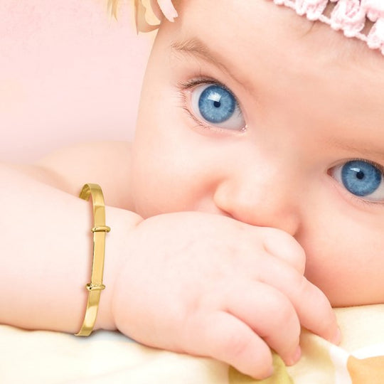 Madi K Polished 14K Yellow Gold Expandable Baby Bracelet