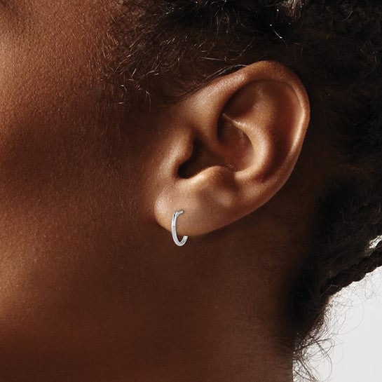 Madi K Hoop Earrings in 14K White Gold