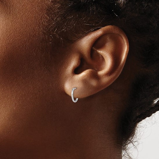 Madi K Hoop Earrings in 14K White Gold