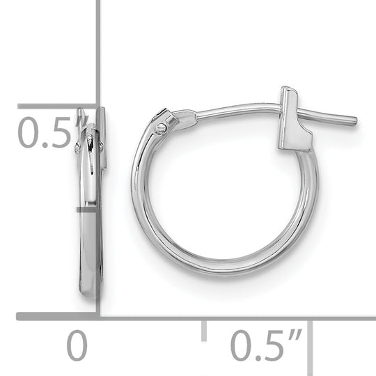 Madi K Hoop Earrings in 14K White Gold