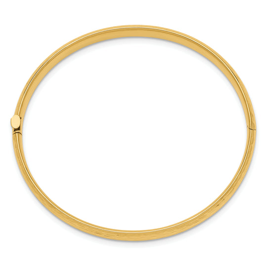 Madi K Children's Hinged Bangle in 14K Yellow Gold (5mm) with Hammered and Polished Finish
