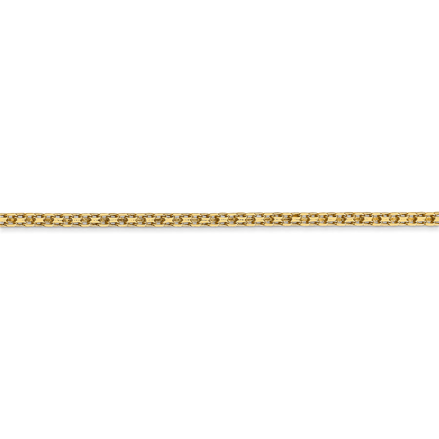 Cadena Bismark Plana Ligera de 14K, 20 Pulgadas y 1.8 mm con Cierre de Langosta