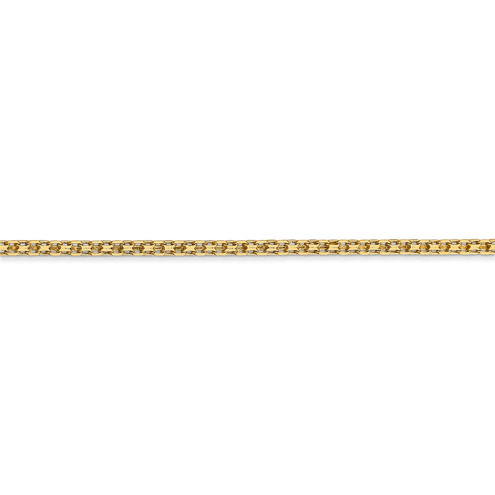 14K 18-inch 1.8mm Lightweight Flat Bismark Chain with Lobster Clasp