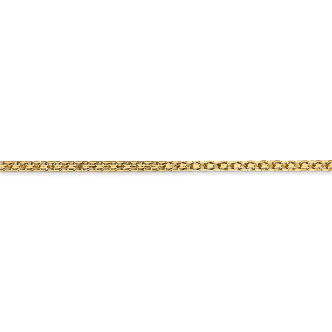 Cadena Bismark Plana Ligera de 14K, 24 Pulgadas y 1.8 mm con Cierre de Langosta