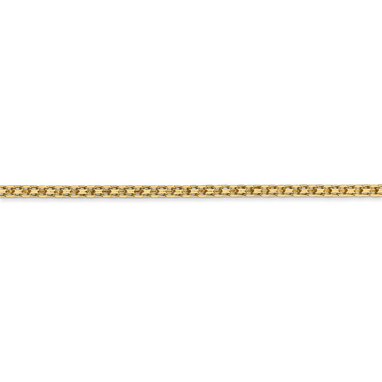 Cadena Bismark Plana Ligera de 14K, 24 Pulgadas y 1.8 mm con Cierre de Langosta