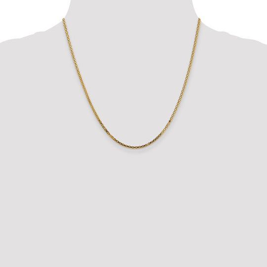 Cadena Bismark Plana Ligera de 14K, 20 Pulgadas y 1.8 mm con Cierre de Langosta