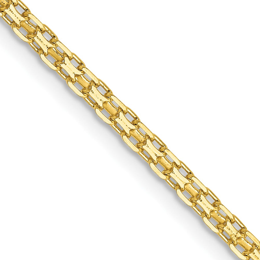 Cadena Bismark Plana Ligera de 14K, 16 pulgadas y 1.8 mm con Cierre de Langosta