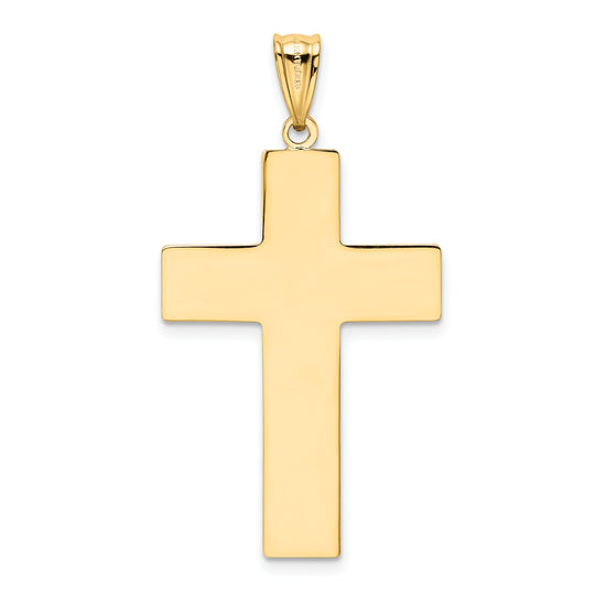 Hollow Cross Pendant in 14k Yellow Gold