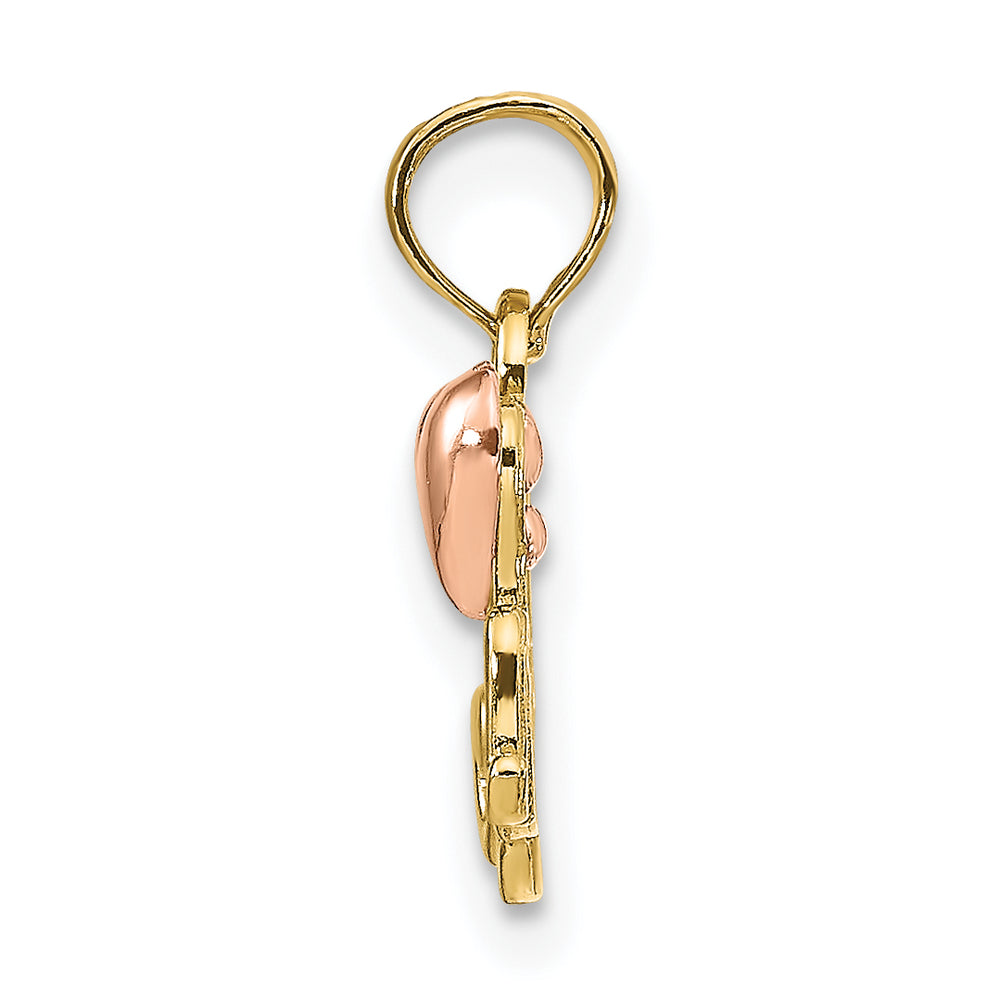Dije de 14K Bicolor Mom con Corazón