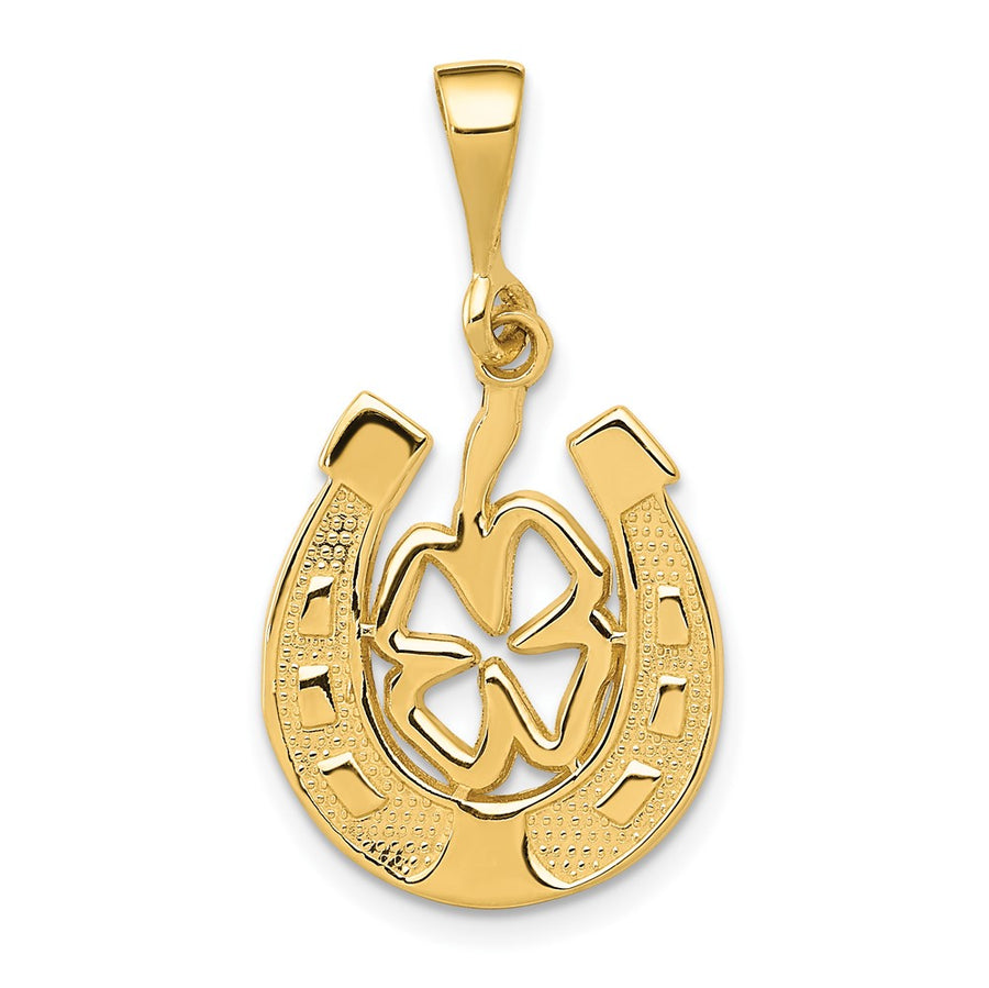 Colgante de Trébol de la Suerte en Oro Amarillo de 14K