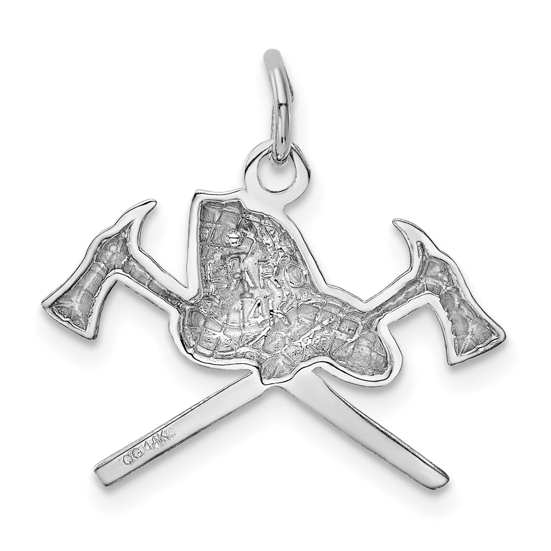 Colgante "Fire Department" en Oro Blanco de 14K