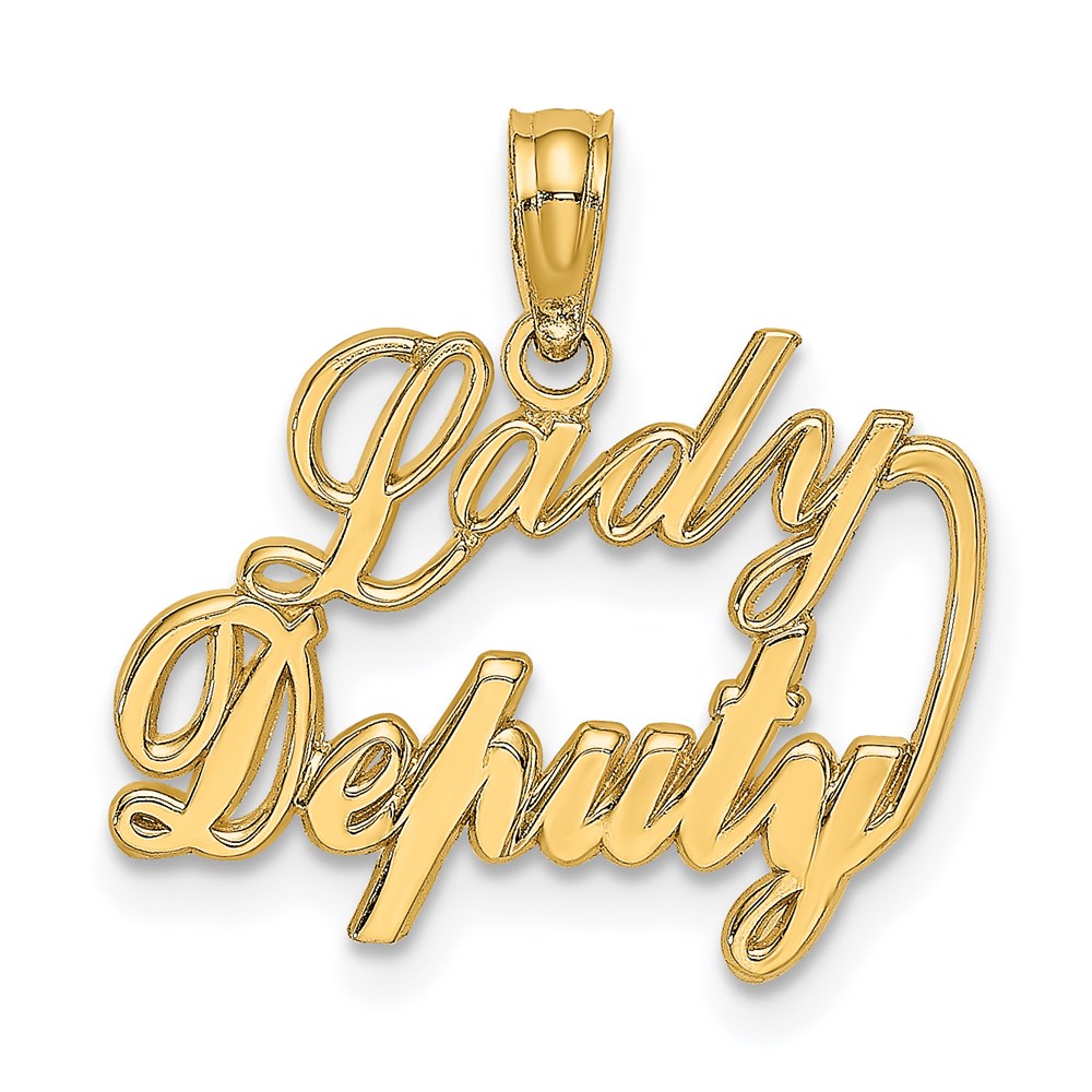 Colgante Lady Deputy en Oro Amarillo 14K