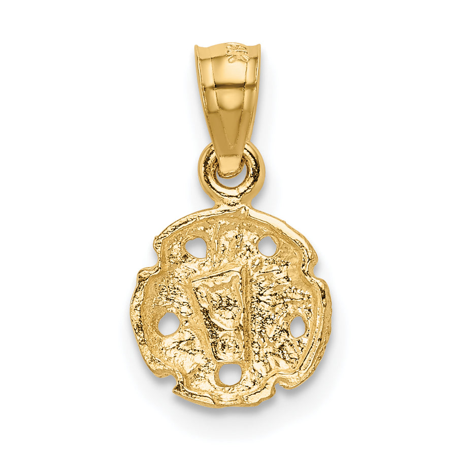 Colgante de Dólar de Arena en Oro de 14K