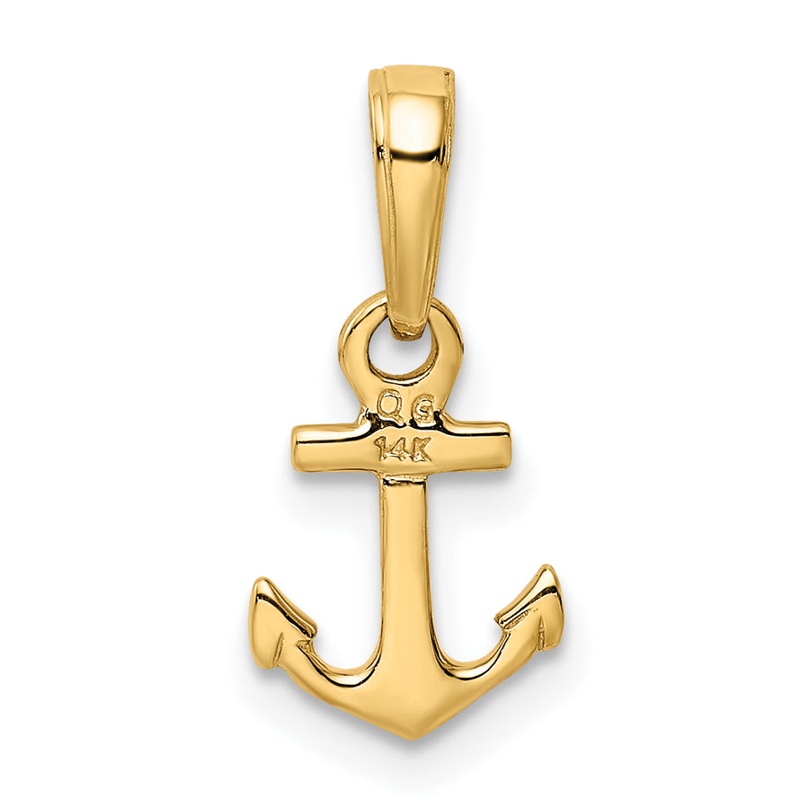 Colgante Mini Ancla en Oro Amarillo de 14K