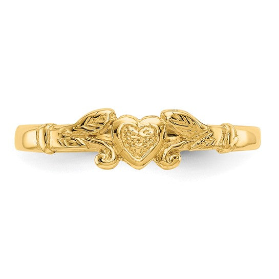 Anillo Corazón para Bebé en Oro de 14k