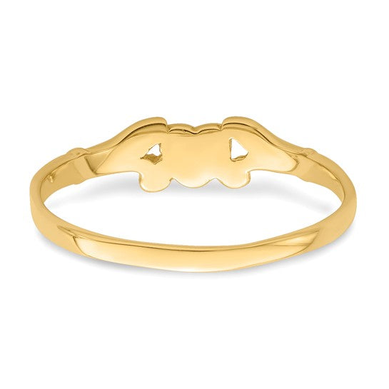 Anillo Corazón para Bebé en Oro de 14k