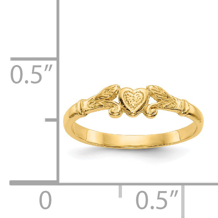 Anillo Corazón para Bebé en Oro de 14k
