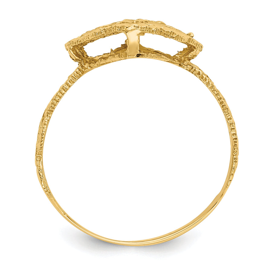 Anillo de Filigrana con Corte Diamante en Oro de 14K