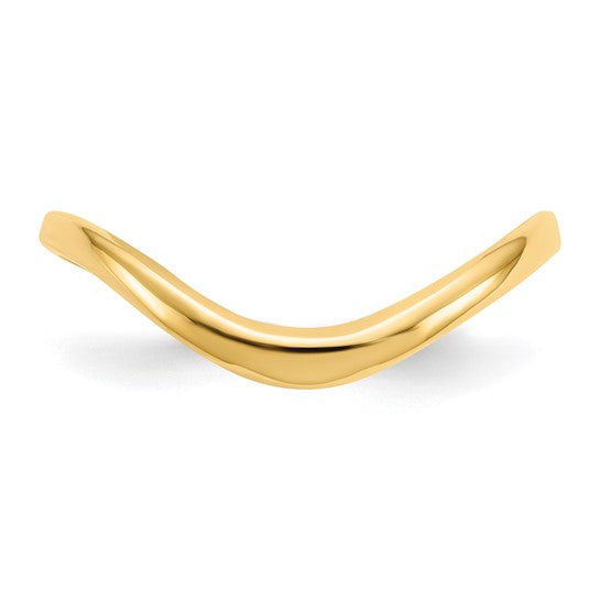 Anillo Ondulado de Moda para Pulgar en Oro Pulido de 14k