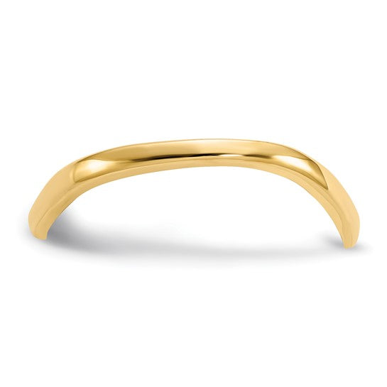 Anillo Ondulado de Moda para Pulgar en Oro Pulido de 14k