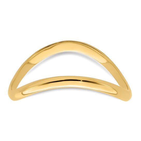 Anillo Ondulado de Moda para Pulgar en Oro Pulido de 14k