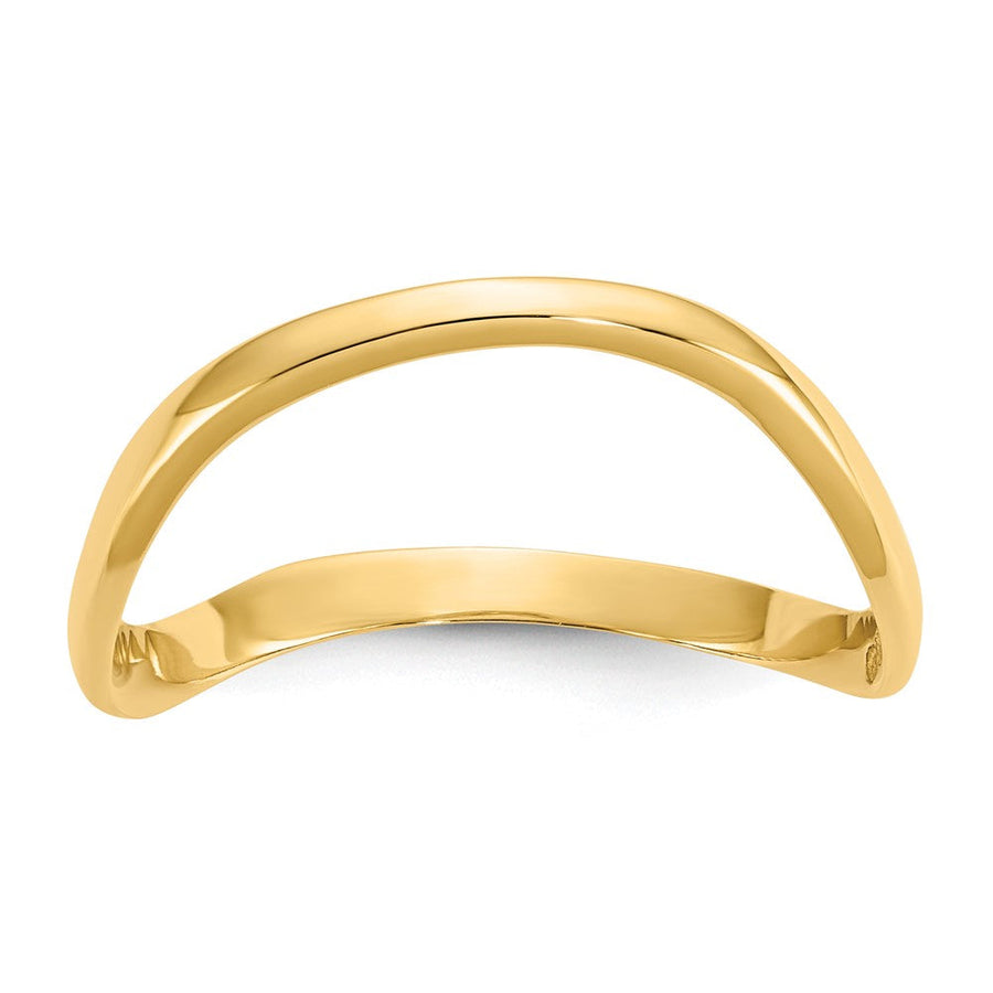Anillo Ondulado de Moda para Pulgar en Oro Pulido de 14k